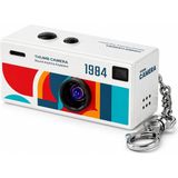 Beemen G6 Thumb Camera Mini Anahtarlık Kamera 1080P Hd Video Kayıtlı Retro Tasarım Taşınabilir Mini Dijital Kamera - Beyaz