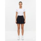 Beems Yüksek Bel Tenis Eteği - Şortlu Spor Etek - Koşu ve Fitness Skort - Siyah