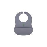 Been Silicone Baby Bib - Silikon Mama Önlüğü, Gri - 0- Koyu Mavi - 0 - 1 Ay