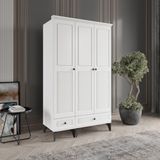 Beenal Nisa 3 Kapaklı Beyaz 120 cm Gardırop