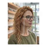 beePoint İnci Beyaz Kum ve Cam Boncuk Gözlük İpi Askısı 70 cm Optik ve Güneş Gözlük Uyumlu