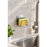BeeQuin 2'Lİ Yapışkanlı Askı Tabak Tutucu Süngerlik Lavabo İçi Havluluk Çok Amaçlı Metal Mutfak Banyo Dolap Düzenleyici Dış