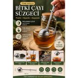 BeeQuin Bitki Çayı Demleme Süzgeci Bardak Demlik Uyumlu Çay Kahve Aparatı Paslanmaz Çelik