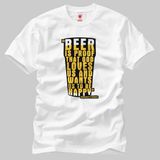 Beer Is Proof Erkek Tişört - XS - Beyaz