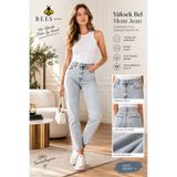 BEES JEANS Julia Kadın Kar Mavisi Mom Jean Pantolon