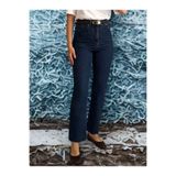 BEES JEANS Julia Kadın Koyu İndigo Ultra Yüksek Bel Straight Jean