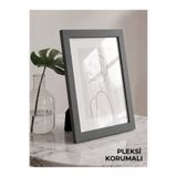 Bee's Knees 15x21 cm Antrasit Fotoğraf Çerçevesi - Pleksi Korumalı, Masaüstü ve Duvara Asılabilir Ayaklı Çerçeve