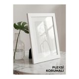 Bee's Knees 15x21 cm Beyaz Fotoğraf Çerçevesi - Pleksi Korumalı, Masaüstü ve Duvara Asılabilir Ayaklı Çerçeve