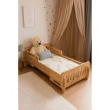 Bees Store Çocuk Yer Yatağı - 70X140CM - Bebek ve Çocuk Karyolası -Mdf - Ceviz - Ceviz - Beyaz - 70 x 140 cm