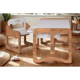 Bees Store Montessori Tek Kişilik Masa Sandalye Takımı, 18MM Ceviz-Beyaz Mdf, Beyaz Çekmeceli, Tek Kişilik Aktivite Masası - 73 x 44 x 43 - Ceviz - Beyaz