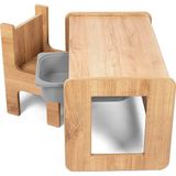 Bees Store Tek Kişilik Çocuk Oyun, Aktivite ve Etkinlik Masası, Ceviz-Gri, 18MM 1.sınıf Mdf - 73 x 44 x 44 cm - Ceviz - Gri