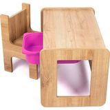 Bees Store Tek Kişilik Çocuk Oyun, Aktivite ve Etkinlik Masası, Ceviz-Lila, 18MM 1.sınıf Mdf - 73 x 44 x 44 cm - Ceviz - Lila