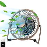 BEESTAR 4 İnç Masa Küçük Fan, Metal Yapılı Usb Mini Fan, Güçlü USB Güçlü, 360 ° Döndürme masası fanları küçük sessiz, küçük fan, Ev Ofis Yatak Odası için Kişisel Soğutma Fanı, Bronz