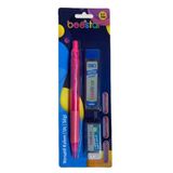 Beestar Pembe Versatil Kalem+Uç+Silgi Set