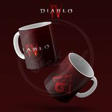 Beetiful Diablo 4 Özel Baskılı Kupa Bardak Porselen Resimli Baskı - Açık Kahve