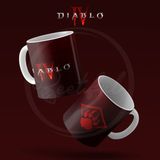 Beetiful Diablo 4 Özel Baskılı Kupa Bardak Porselen Resimli Baskı - Beyaz - Kahverengi