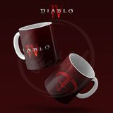 Beetiful Diablo 4 Özel Baskılı Kupa Bardak Porselen Resimli Baskı - Krem - Kahverengi