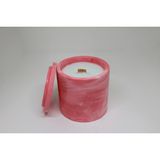 Beetiful Doğal Soya Wax ile Beton Mumluk Ahşap Fitilli - Pembe