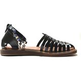 Beety 101-301 Taba Siyah Kadın Bodrum Sandalet