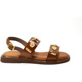 Beety 112.352 Hakiki Deri Kahverengi Taşlı Kadın Bodrum Sandalet