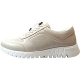 Beety 1185E Hakiki Deri Lastik Bağlı Ortopedik Casual Kadın Ayakkabı - 0019 Bej