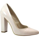 Beety 1201 Ten & Pudra Kalın Topuklu Kadın Abiye Stiletto Ayakkabı