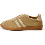 Beety 248.219 Hakiki Deri Nubuk Bağlı Casual Sneaker Kadın Ayakkabı - Bej