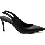 Beety D112 Siyah & Bej Ince Topuklu Kadın Stiletto Ayakkabı