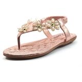 Beety TS-402 Rose Masaj Taban Parmak Arası Taşlı Kadın Sandalet