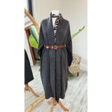 BeeYouStudio Uzun Triko Hırka/Antrasit Gri Standart