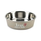 Beeztees 17 cm 750 ml Gri Paslanmaz Çelik Köpek Mama Su Kabı