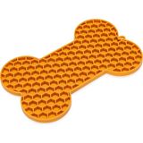 Beeztees 18x11 cm Turuncu Kemik Şeklinde Silikon Yavru Köpek Yaş Mama Yeme Oyuncağı
