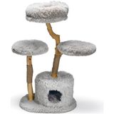 Beeztees Dbl Kedi Tırmalama ve Oyun Evi, Doğal, 60X45X100CM - Genel