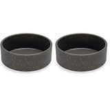 Beeztees DBL Köpek Mama Su Kabı, Bambu, Antrasit, 12cm, 300ml (2 paketi)