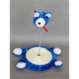 Beeztees Eastland 555025 Yaylı Peluş Ayıcık Şekilli Kedi Oyuncağı, 26 Cm, Mavi