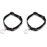 Beeztees Kedi Boyun Tasması, Zilli, Siyah, 20-30cm (2 paketi)