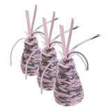Beeztees Kedi Oyuncağı, Koni, Yün ve Kurdela, Pembe ve Gri, 7x4x3cm (3 paketi)