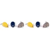 Beeztees Kedi Oyuncağı Kurmalı Fare, 6,5x5x3cm (2 paketi)