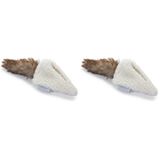 Beeztees Kedi Oyuncağı, Tüylü Peluş, Kediotu Cepli, 20cm (2 paketi)
