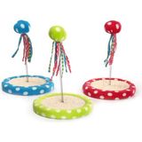 Beeztees Kedi Oyuncağı, Yaylanabilir Kuyruklu Peluş Top, Çeşitli Renklerde, 18,5x18,5x26cm - Renkli