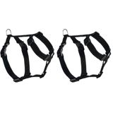Beeztees Köpek Araç İçi Göğüs Tasması, Siyah, 70-75cm Göğüs Çapı, 25mm (2 paketi)