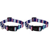 Beeztees Köpek Boyun Tasması, Renkli Kaıln Çizgiler, 20-30cm, 10mm (2 paketi)
