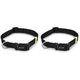 Beeztees Köpek Boyun Tasması, Siyah, 48-70cm, 25mm (2 paketi)