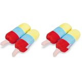 Beeztees Köpek Oyuncağı, Dondurma, Peluş, Renkli, 2 Adet, 18x12x4,5cm (2 paketi)