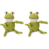 Beeztees Köpek Oyuncağı, Kurbağ, Kadife, Yeşil, 30x11x8,5cm (2 paketi)