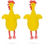 Beeztees Köpek Oyuncağı, Sesli, Tavuk, Lateks, Sarı, 25,5x13x5cm (2 paketi)