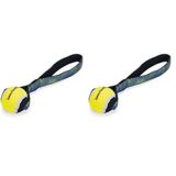 Beeztees Köpek Oyuncağı, Yüzen, Tutamaçlı Tenis Topu, Mavi/Sarı, 25,5x6,3x6,3cm (2 paketi)
