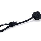 Beeztees Pamuk İplerden Siyah 40x7x7 cm 120 gr Diş İpinden Tutamaçlı Top Köpek Oyuncağı