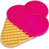 Beeztees Yavru Köpek Yaş Mama Yeme Oyuncağı, Dondurma Şeklinde, Silikon, Pembe, 21x15cm - 21 x 15 cm