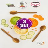 Bef Craft 13 cm Küçük Doğal Zeytin Ağacı Küçük Mama Kaşığı Tatlı Kaşığı Şeker Kaşığı Bebek Mama Kaşığı - Ahşap